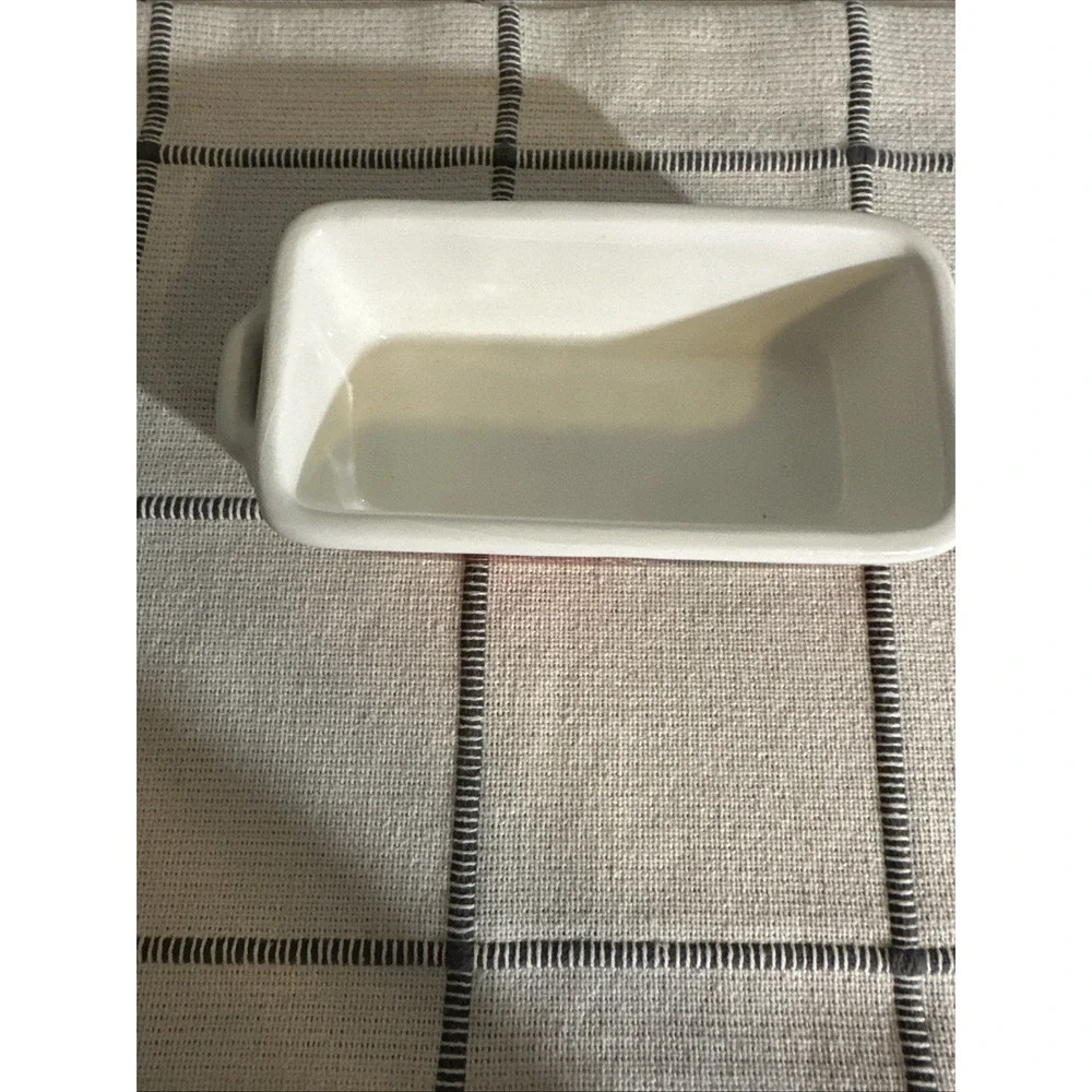 Mud Pie Red Plaid Mini Loaf Ceramic Dish Christmas Holiday Merry